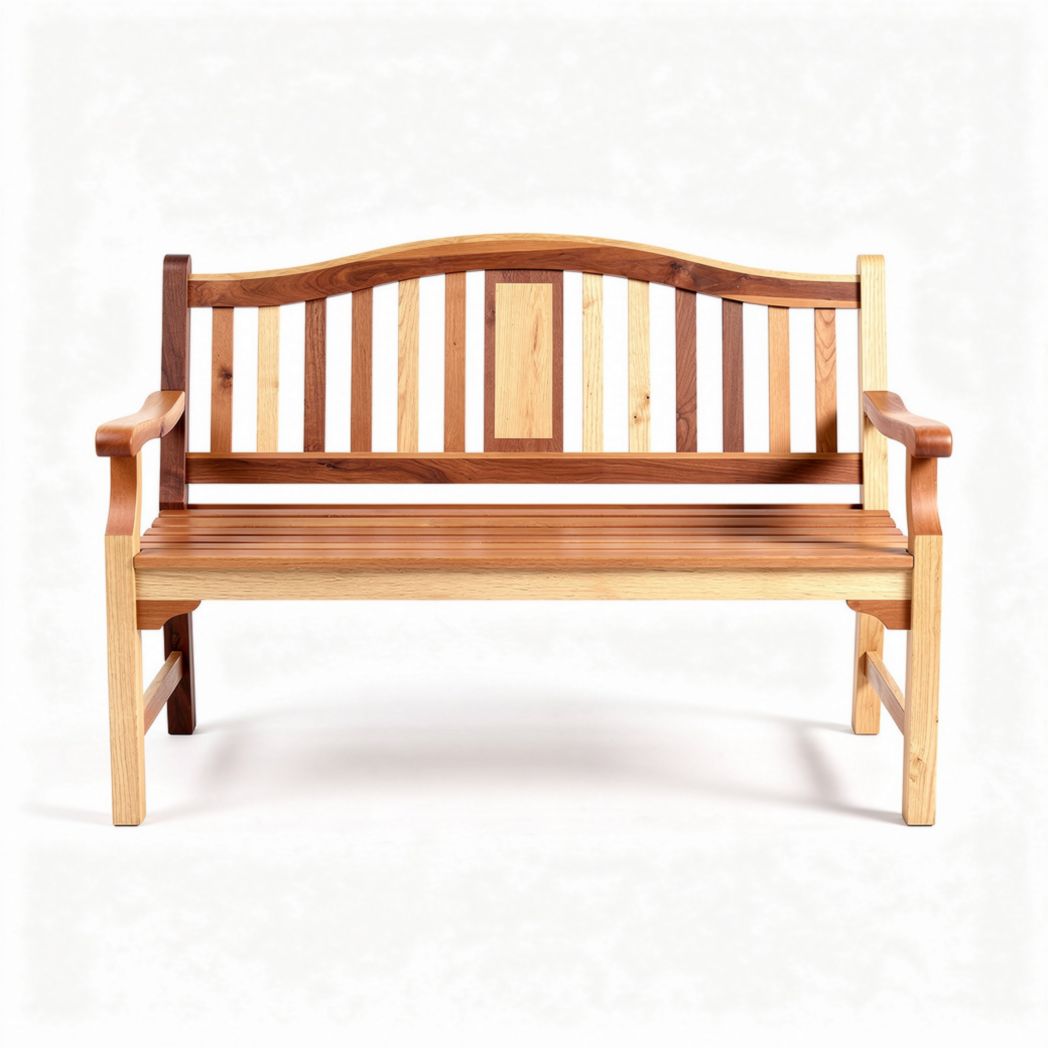 Banco de madera laminada de estilo clásico dimensiones 120 x 60 x 85 cm