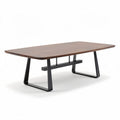 Mesa de comedor rectangular de madera y metal 180 x 90 x 75cm
