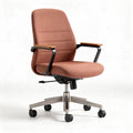 Silla de oficina ergonómica con ruedas de 60 x 60 x 100cm en color terracota