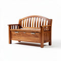 Banco de madera con almacenamiento de 120 x 60 x 90cm en color marrón